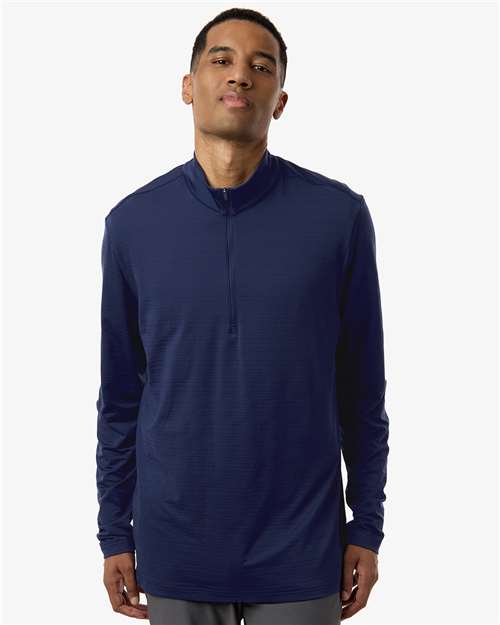 Adidas Men's Textured Stripe Quarter-Zip Pullover - Adidas A708