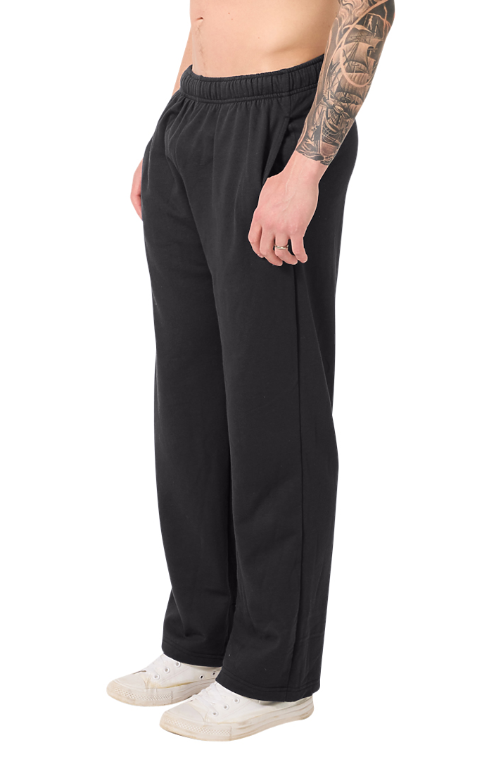 Royal Apparel 13056 Unisex Cotton Fleece Straight Leg Sweatpant - Black