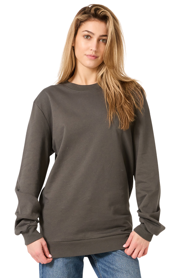 Royal Apparel 13159 Unisex Cotton Crew Neck Sweatshirt - Asphalt