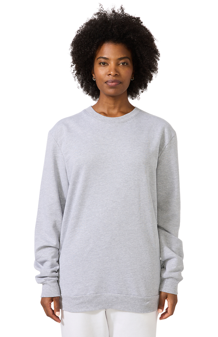 Royal Apparel 13159 Unisex Cotton Crew Neck Sweatshirt - Heather Grey