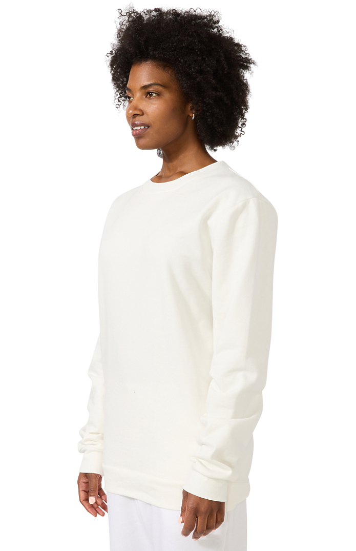 Royal Apparel 13159 Unisex Cotton Crew Neck Sweatshirt - Pfd White