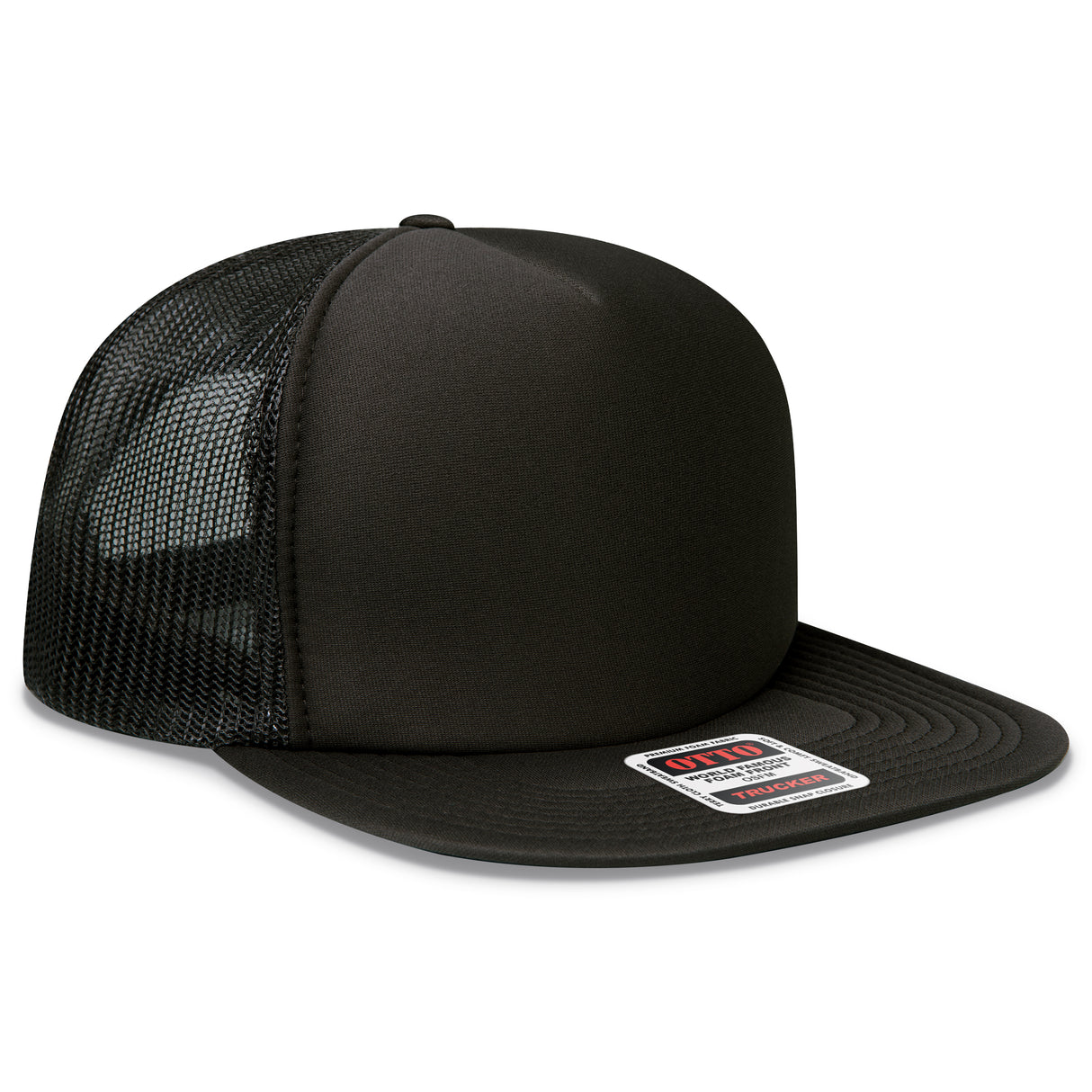 OTTO CAPĀ® OTTO SNAP 5 Panel High Crown Mesh Back Trucker Snapback Hat OTTO 132-1037