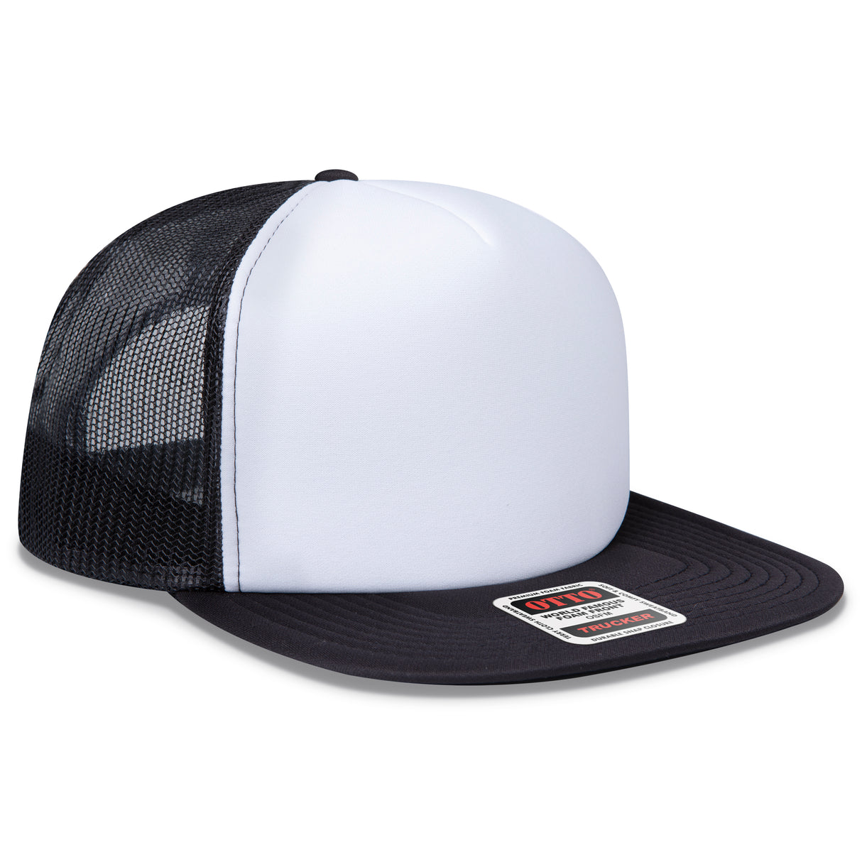 OTTO CAP® OTTO SNAP 5 Panel High Crown Mesh Back Trucker Snapback Hat OTTO 132-1037