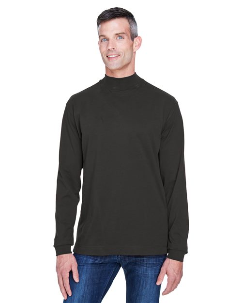 Joe's USA Unisex Sueded Jersey Mock Neck T-Shirt