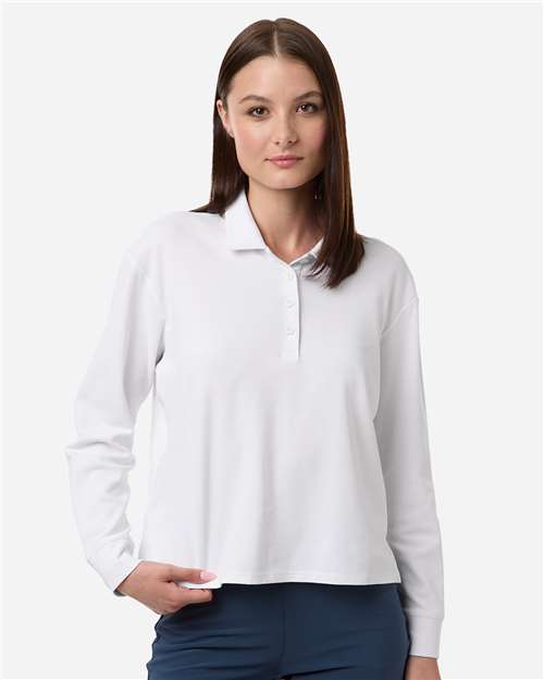 Adidas Women's Beyond Long Sleeve Loose Polo - Adidas A1008