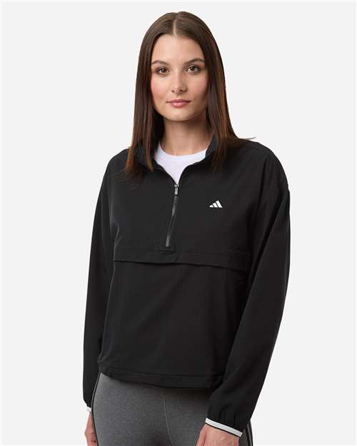 Adidas A1012 Women's Go-To Quarter-Zip Jacket Classic Fit Casual Sportswear Essential