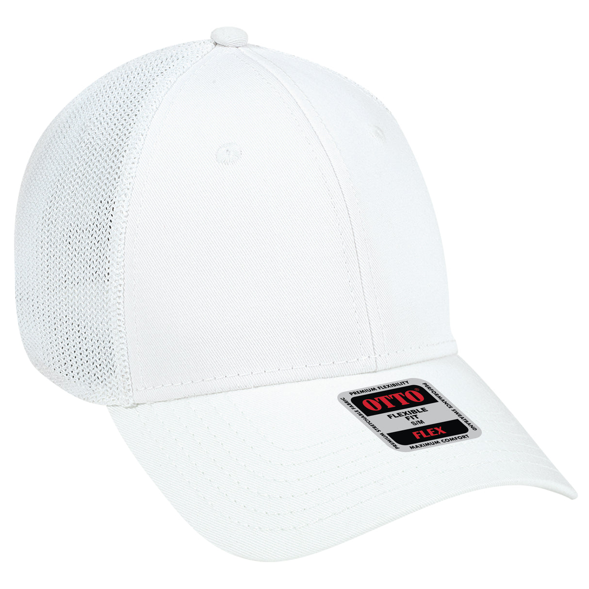 OTTO CAP® OTTO FLEX® Fitted 6 Panel Low Profile Mesh Back Trucker Hat OTTO 135-1230