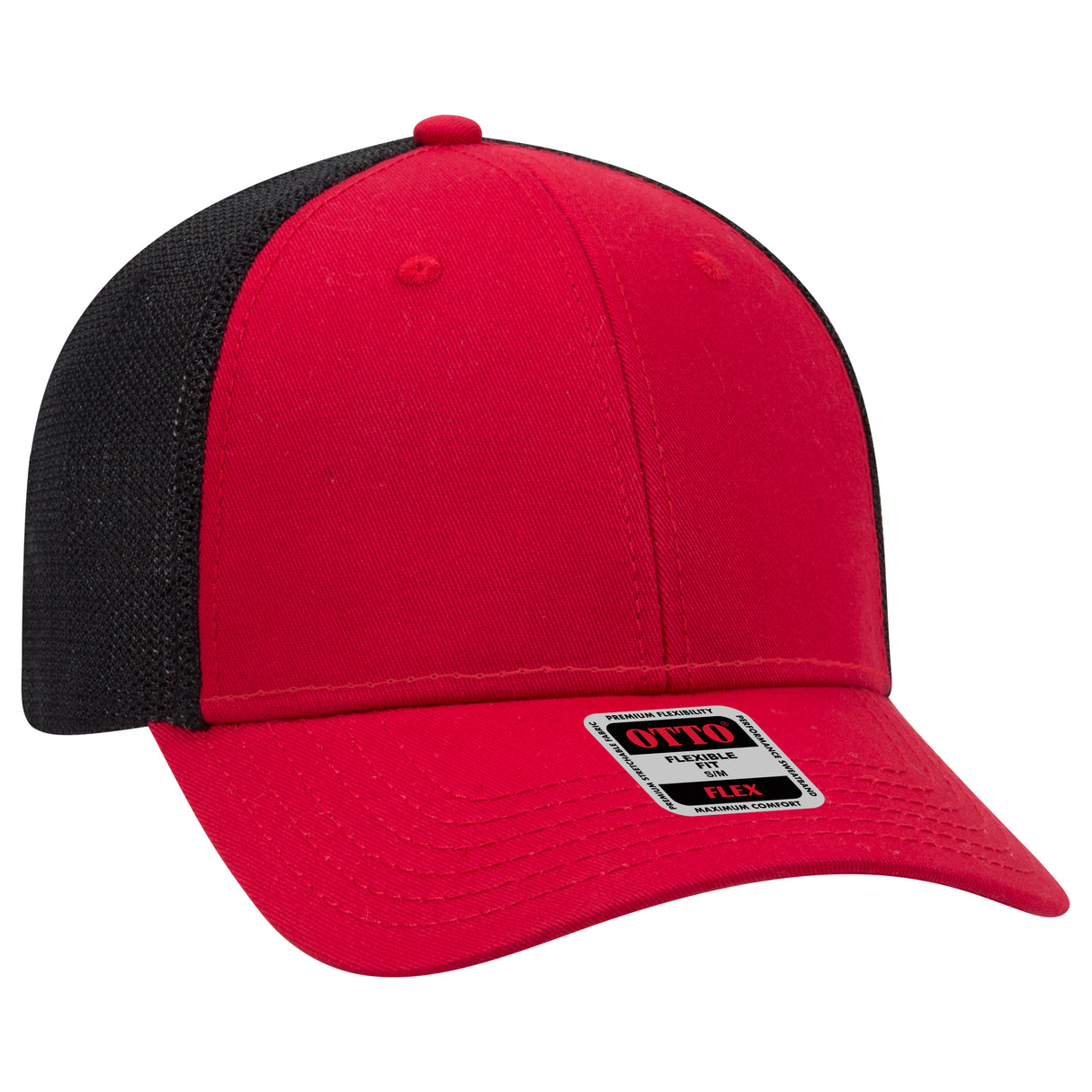 OTTO CAP® OTTO FLEX® Fitted 6 Panel Low Profile Mesh Back Trucker Hat OTTO 135-1230