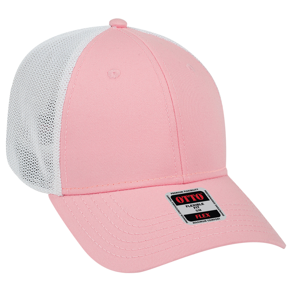 OTTO CAP® OTTO FLEX® Fitted 6 Panel Low Profile Mesh Back Trucker Hat OTTO 135-1230