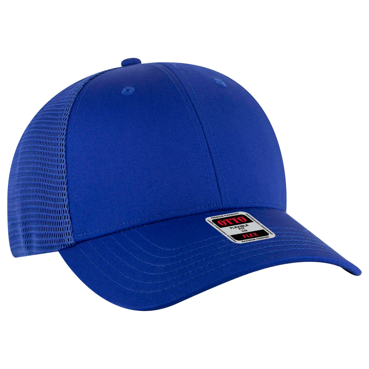 OTTO CAP® OTTO FLEX® Fitted 6 Panel Low Profile Mesh Back Trucker Hat OTTO 135-2