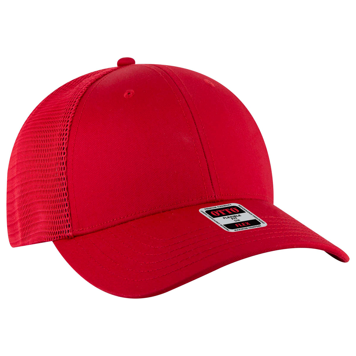 OTTO CAP® OTTO FLEX® Fitted 6 Panel Low Profile Mesh Back Trucker Hat OTTO 135-2