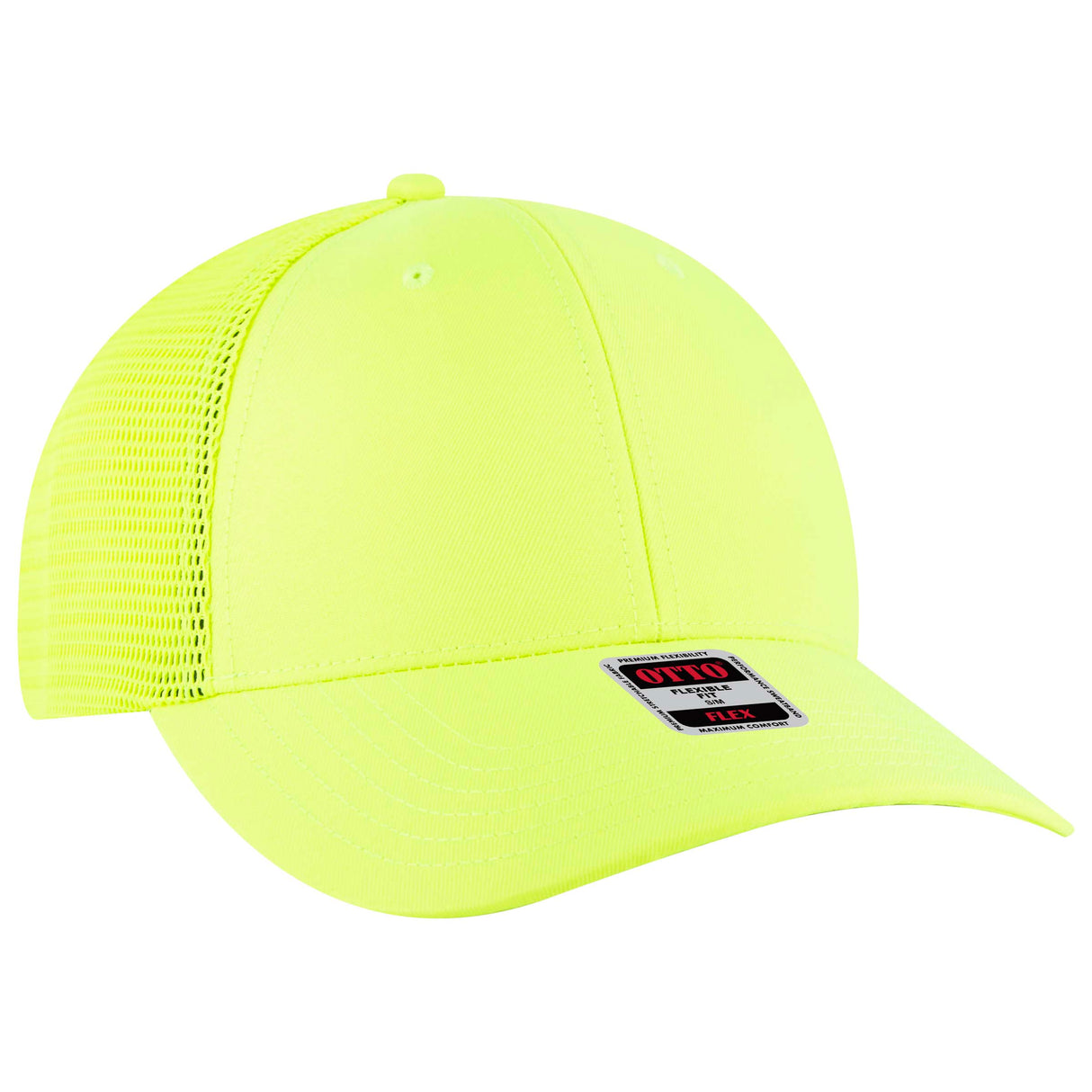 OTTO CAP® OTTO FLEX® Fitted 6 Panel Low Profile Mesh Back Trucker Hat OTTO 135-2