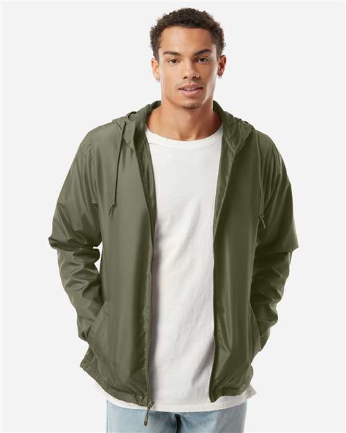 Independent Trading Co. EXP54LWZ Men's Lightweight Windbreaker Full-Zip Jacket | Wholesale Windbreaker