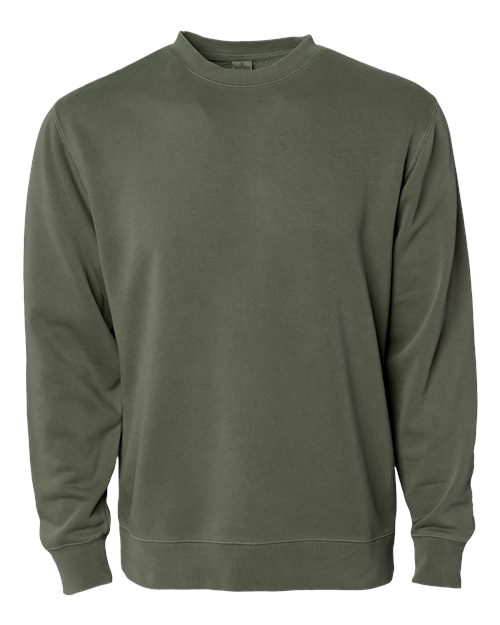 Independent Trading Co. PRM3500 Unisex Midweight Pigment-Dyed Crewneck Sweatshirt | Wholesale Pigment-Dyed Crewneck