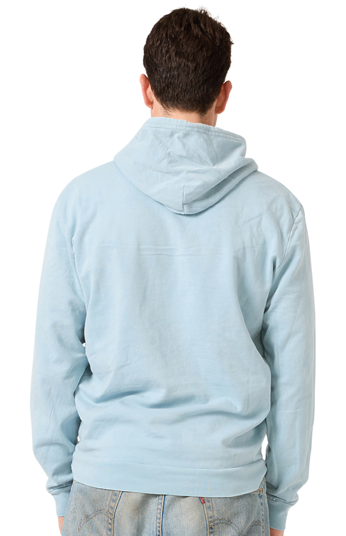 Royal Apparel 13555PD Unisex Vintage Pigment Dyed Fleece Pullover Hoody - Bluestone