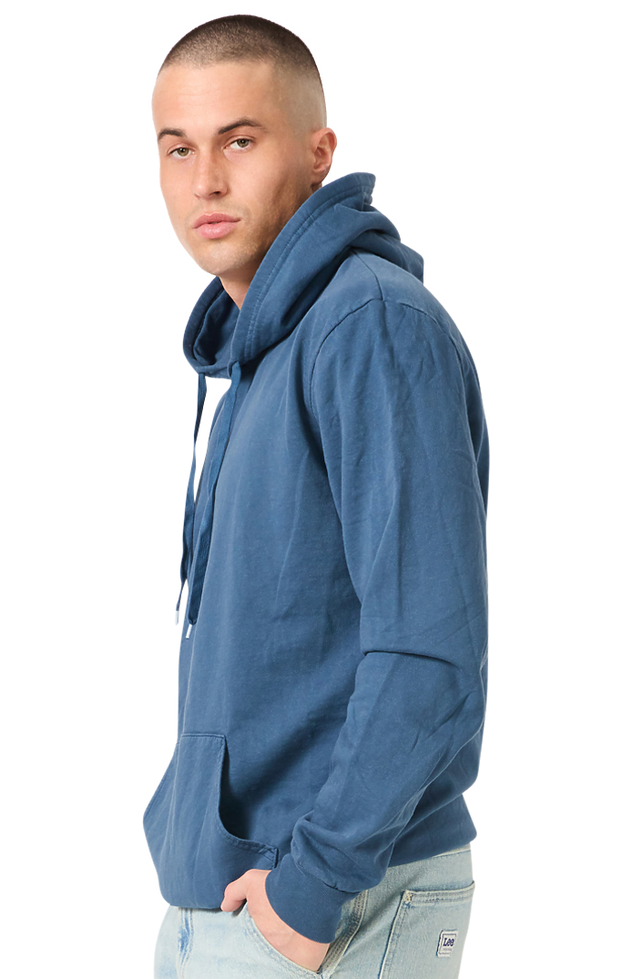 Royal Apparel 13555PD Unisex Vintage Pigment Dyed Fleece Pullover Hoody - Blue Steel