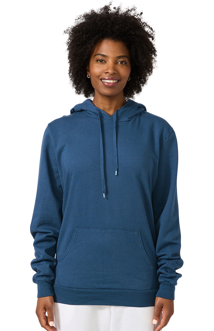 Royal Apparel 13555PD Unisex Vintage Pigment Dyed Fleece Pullover Hoody - Blue Steel