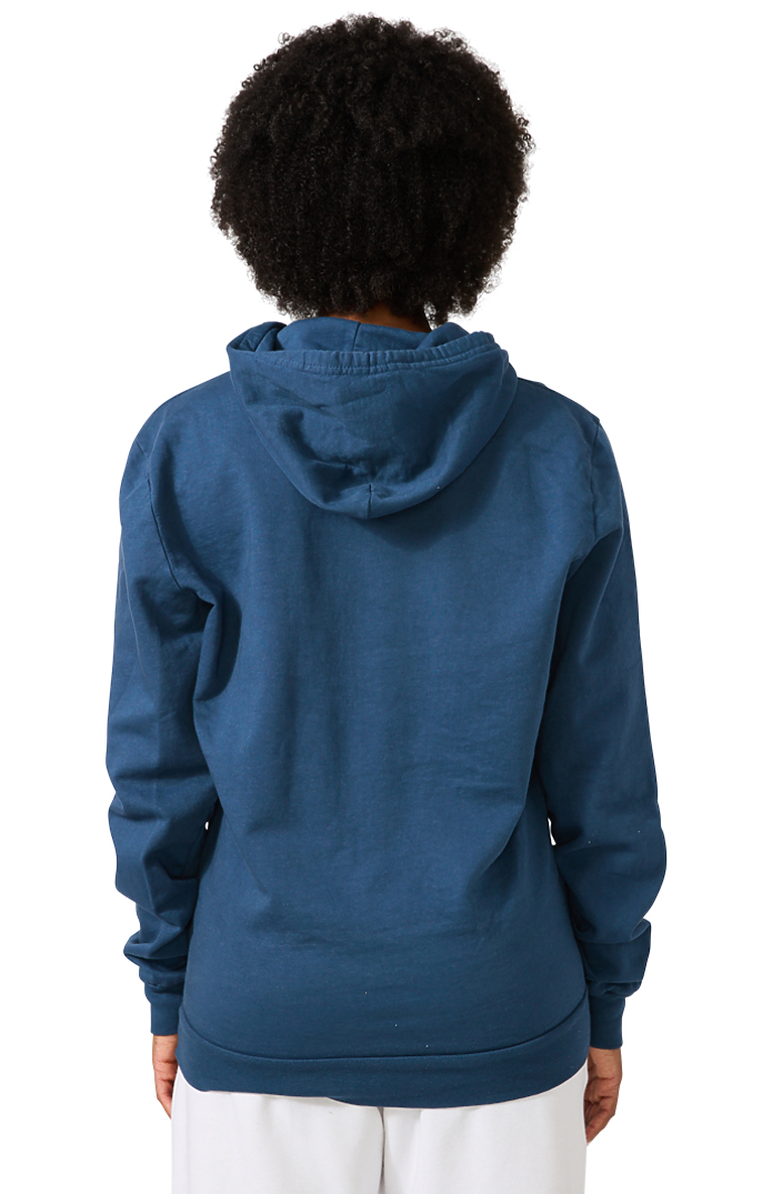 Royal Apparel 13555PD Unisex Vintage Pigment Dyed Fleece Pullover Hoody - Blue Steel