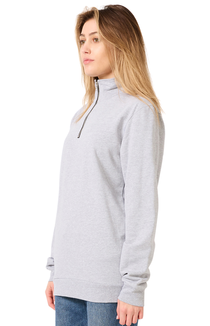 Royal Apparel 13558 Unisex Fleece Quarter Zip - Heather Grey