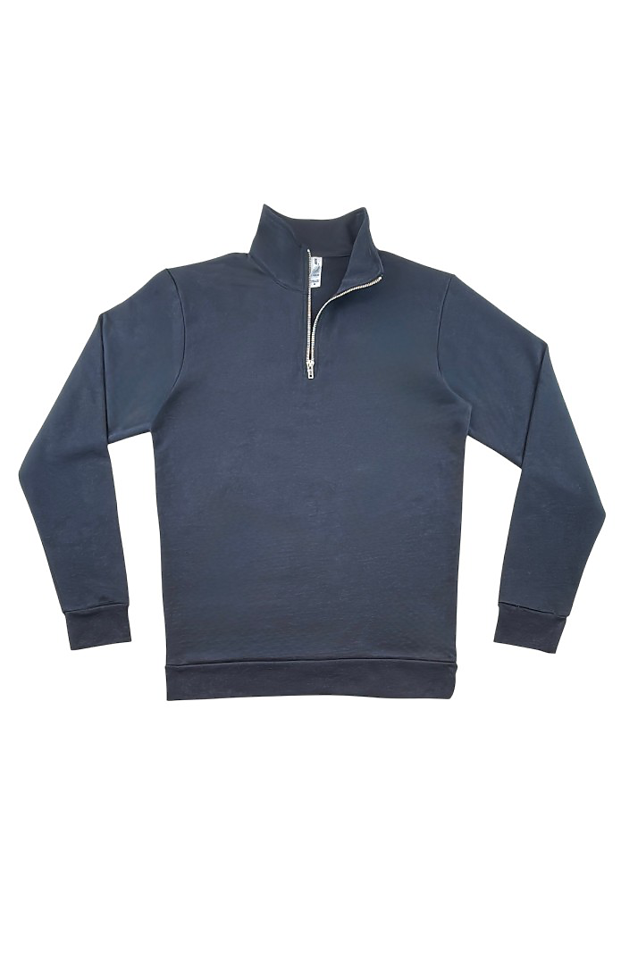 Royal Apparel 13558 Unisex Fleece Quarter Zip - Navy