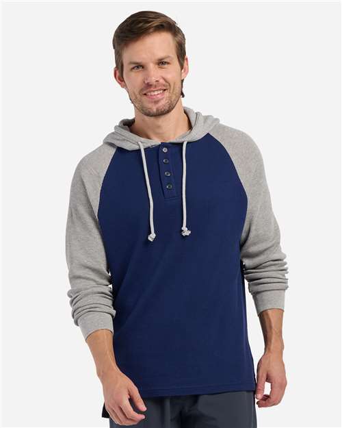 Boxercraft Unisex Waffle Knit Pullover Hooded Long Sleeve T-Shirt - Boxercraft BM3702
