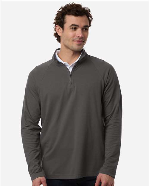 Joe's USA Men's Seaton Pebble Textured Quarter-Zip Pullover