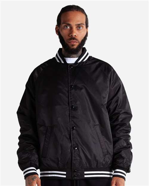 Shaka Wear Unisex Collared Varsity Jacket - Shaka Wear SHCVBJ