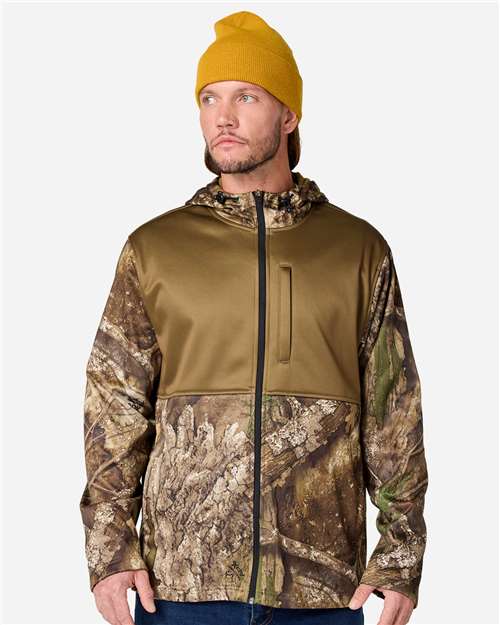 Joe's USA Unisex Realtree® Performance Colorblocked Full-Zip Hooded Sweatshirt