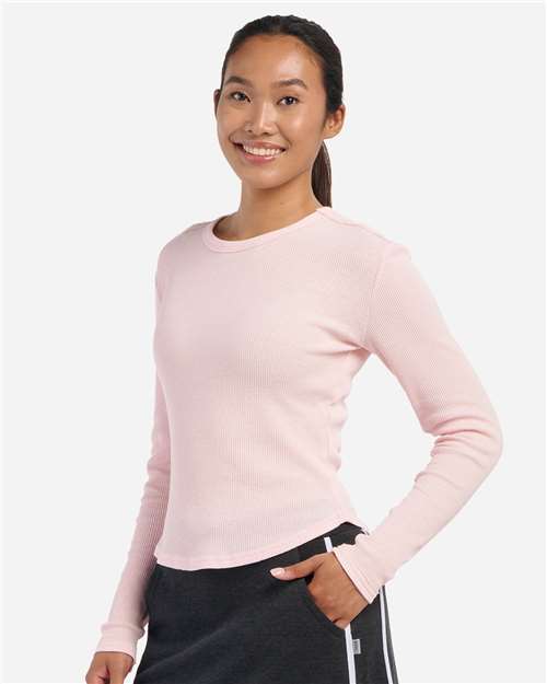 Boxercraft Women's Waffle Knit Baby Long Sleeve T-Shirt - Boxercraft BW3103