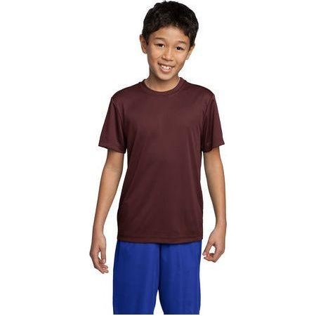 Youth Athletic All Sport Training Tee Shirts in 18 Colors DRI-EQUIP Youth X-Small Maroon