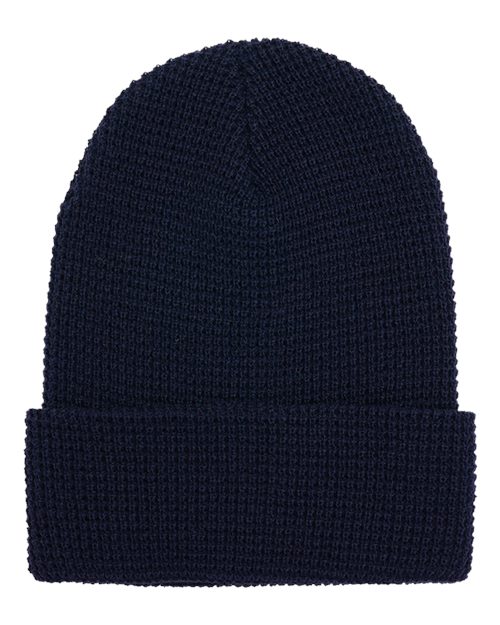 YP Classics Waffle Cuffed Knit Beanie - Yupoong 2501K
