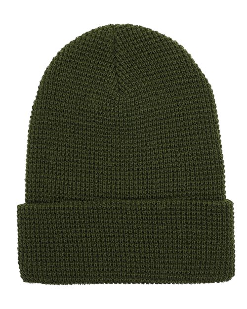 YP Classics Waffle Cuffed Knit Beanie - Yupoong 2501K