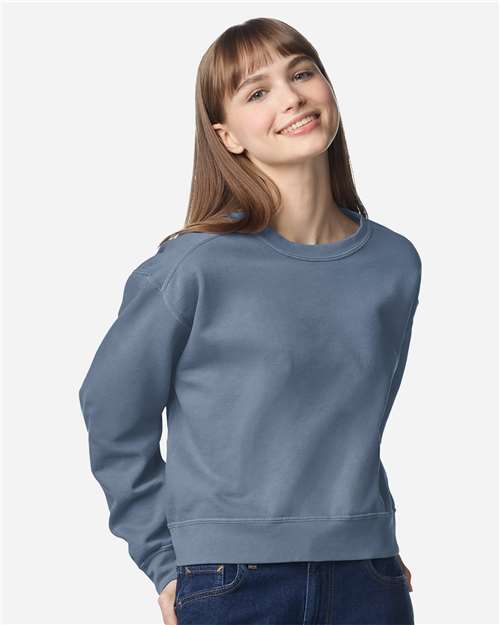 Comfort Colors 1566L Women's Garment-Dyed Mid-Length Crewneck Sweatshirt