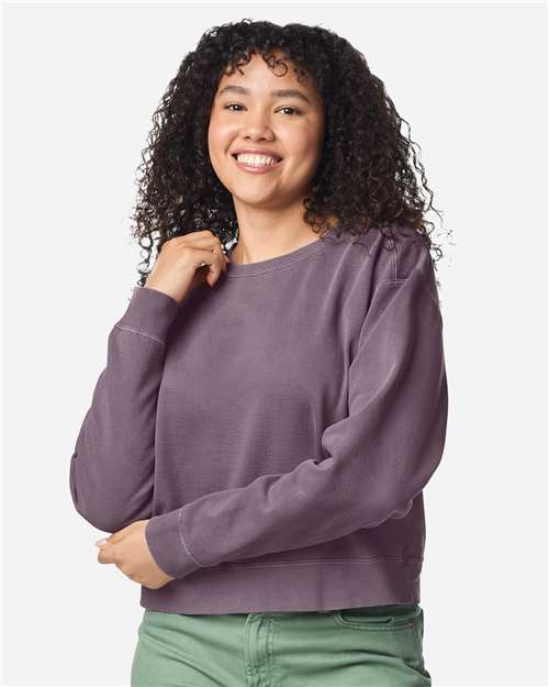 Comfort Colors 1566L Women's Garment-Dyed Mid-Length Crewneck Sweatshirt