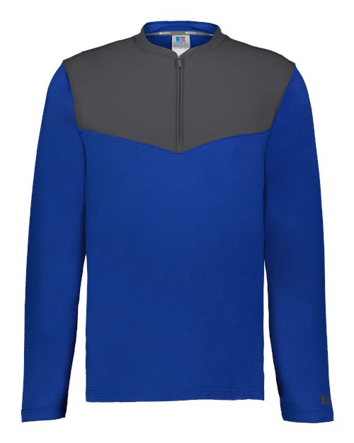 Russell Athletic Unisex Sideline Grid Fleece Quarter-Zip Pullover - Russell Athletic R03GKM