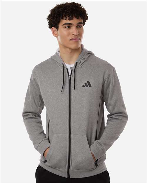 Adidas Men's Game & Go Fleece Full-Zip Hooded Sweatshirt - Adidas AT208