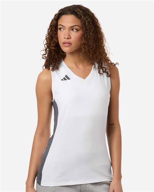Adidas Women's Quickset V-Neck Sleeveless Jersey - Adidas AT120