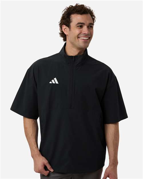 Adidas Men's Short Sleeve Quarter-Zip Pullover - Adidas AT505