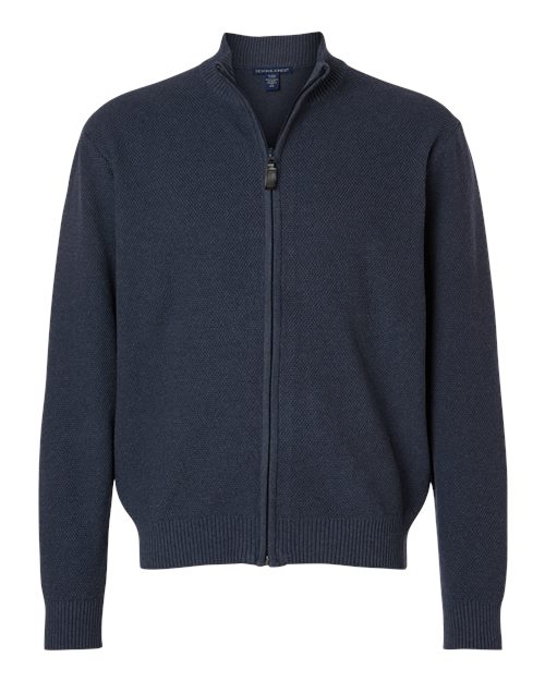 Devon & Jones Men's Hartland Textured Full Zip Sweater - Devon & Jones DG451