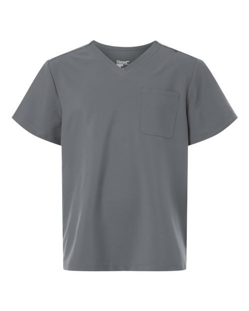 Hanes HMB000 Men's V-Neck 1-Pocket Scrub Top