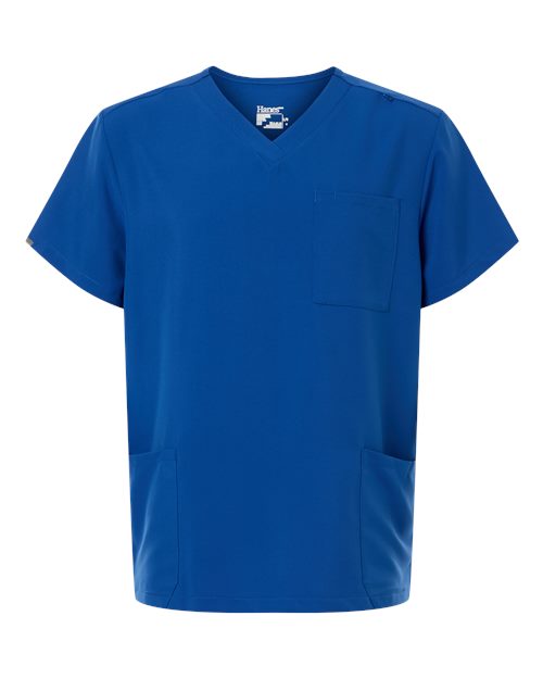 Hanes HMB002 Men's V-Neck 3-Pocket Scrub Top