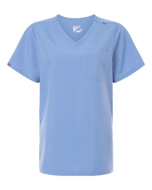 Hanes HSB000 Women's V-Neck 1-Pocket Scrub Top