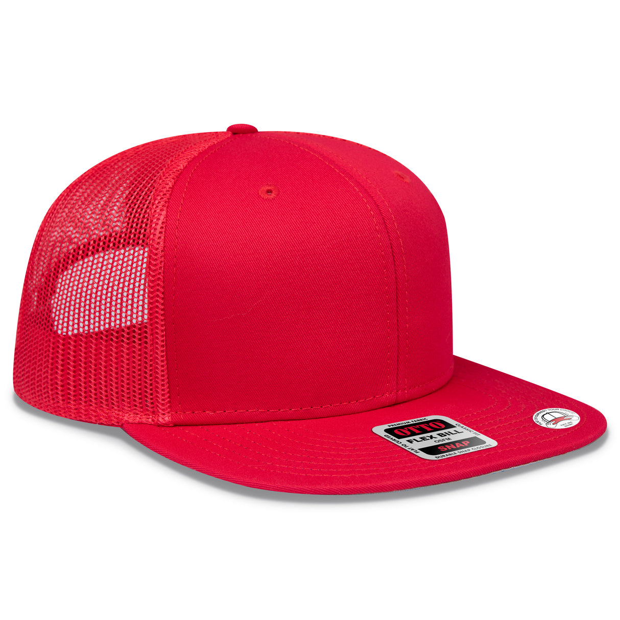 OTTO CAP® OTTO SNAP 6 Panel Pro Style Mesh Back Trucker Snapback Hat OTTO 141-1070