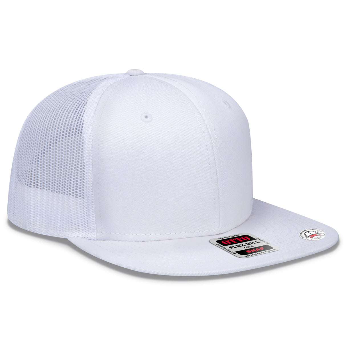 OTTO CAP® OTTO SNAP 6 Panel Pro Style Mesh Back Trucker Snapback Hat OTTO 141-1070