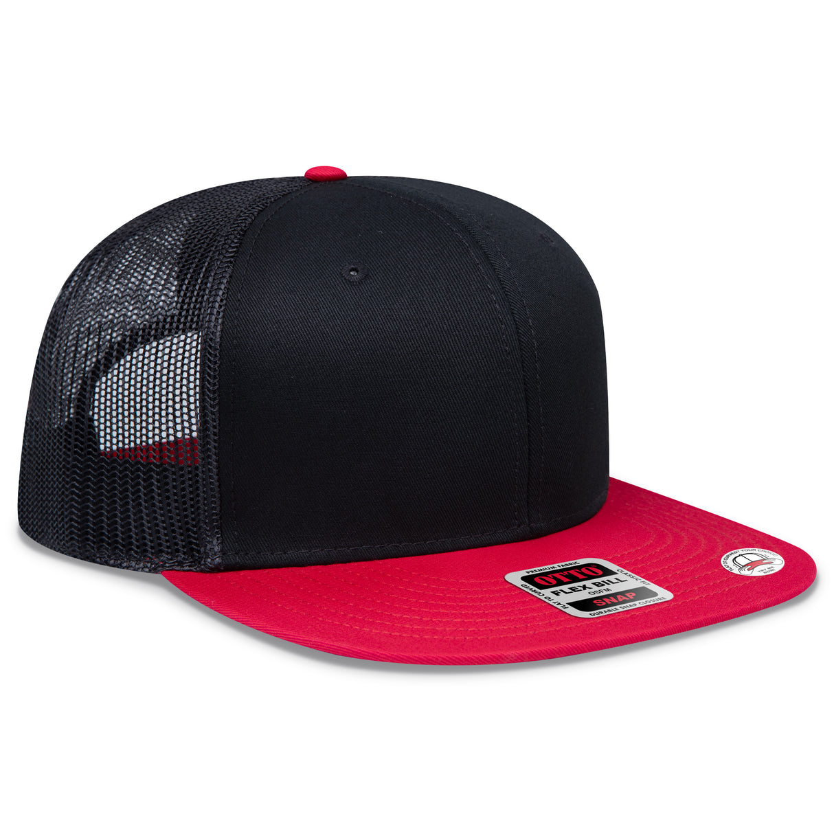 OTTO CAP® OTTO SNAP 6 Panel Pro Style Mesh Back Trucker Snapback Hat OTTO 141-1070