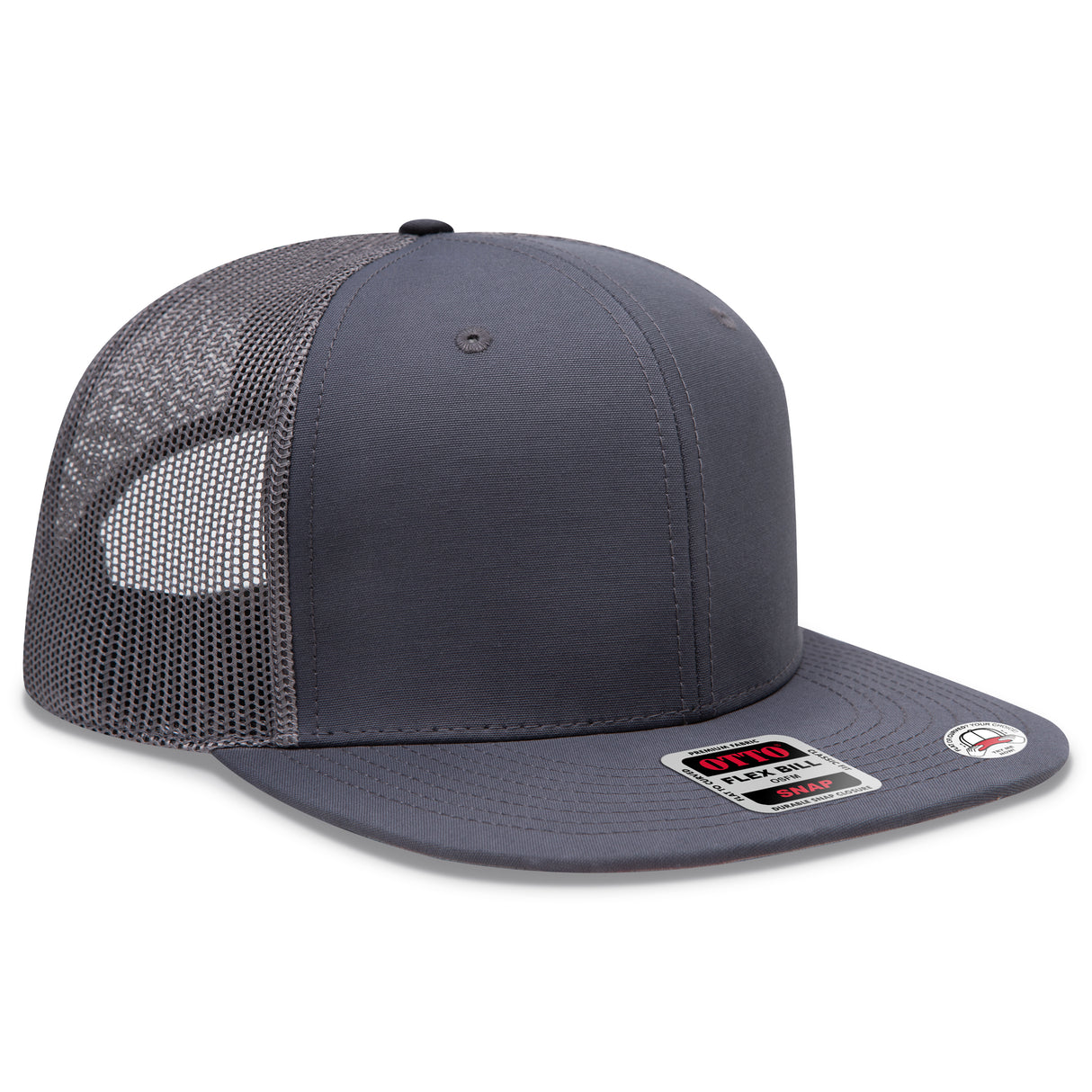 OTTO CAP® OTTO SNAP 6 Panel Pro Style Mesh Back Trucker Snapback Hat OTTO 141-1070