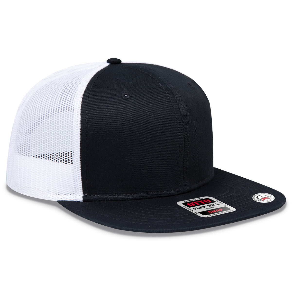 OTTO CAP® OTTO SNAP 6 Panel Pro Style Mesh Back Trucker Snapback Hat OTTO 141-1070