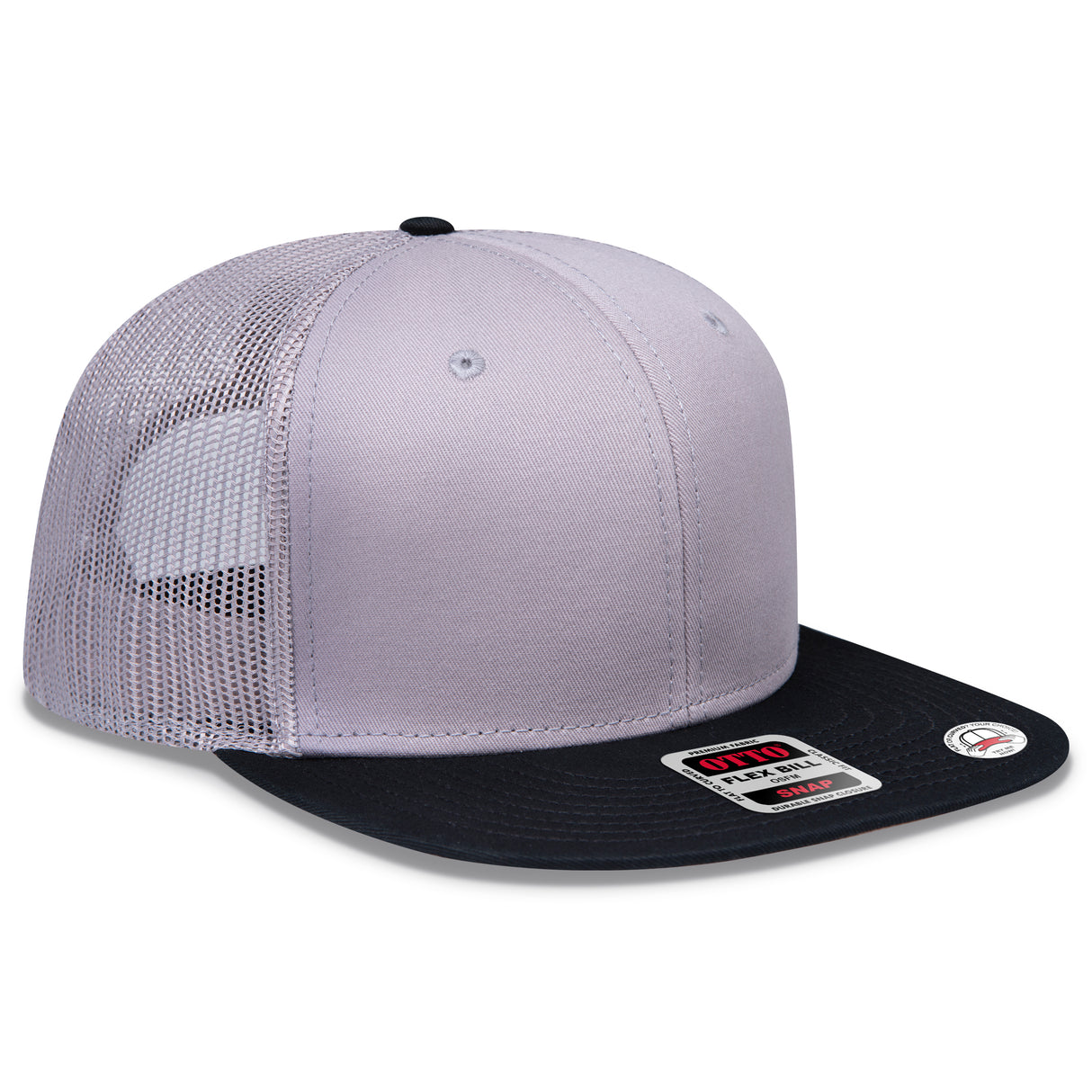 OTTO CAP® OTTO SNAP 6 Panel Pro Style Mesh Back Trucker Snapback Hat OTTO 141-1070