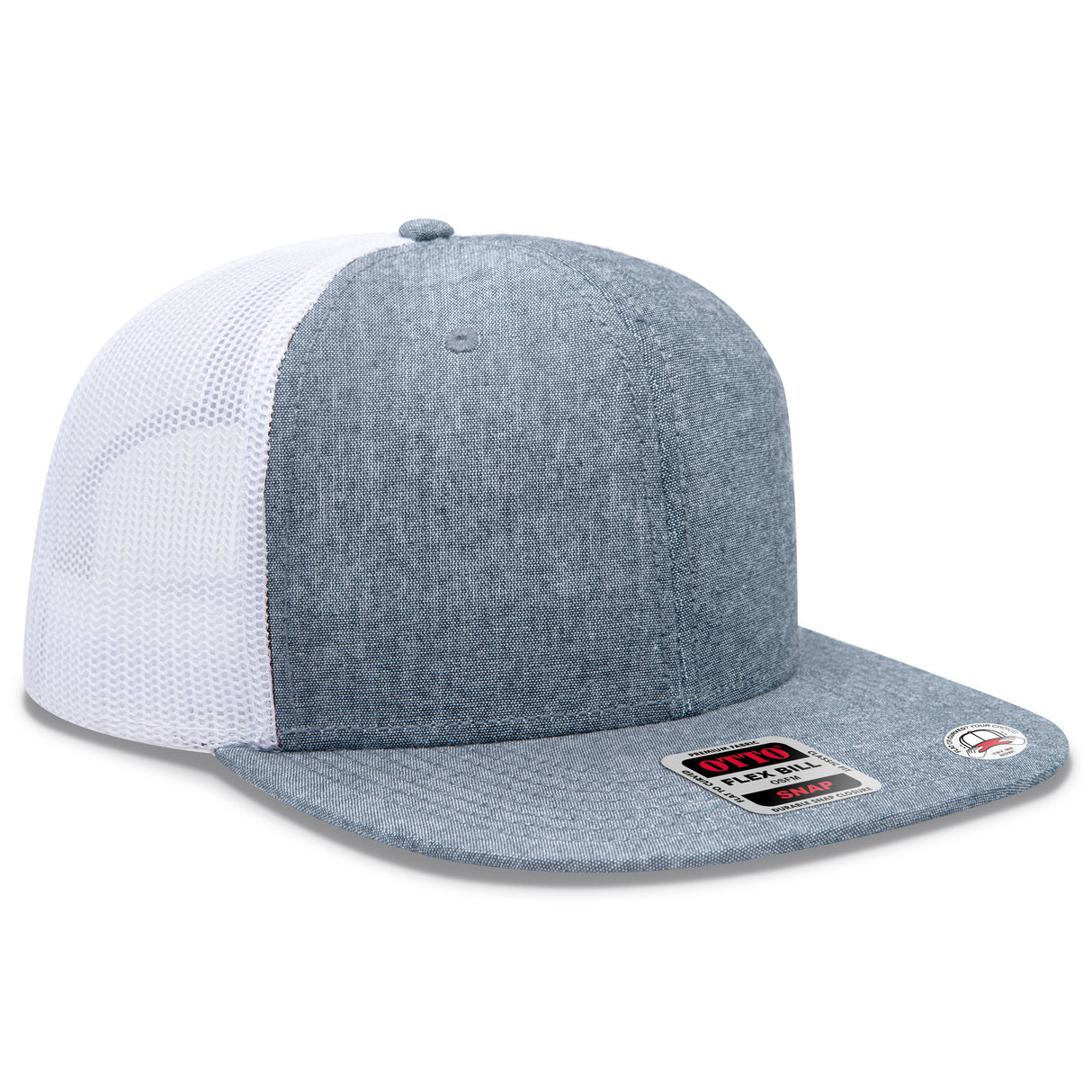 OTTO CAP® OTTO SNAP 6 Panel Pro Style Mesh Back Trucker Snapback Hat OTTO 141-1070