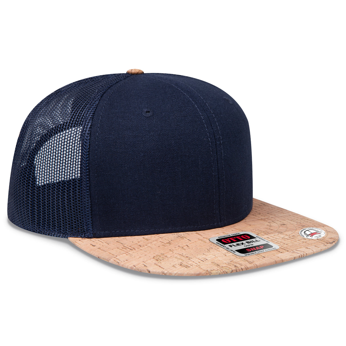 OTTO CAP® OTTO SNAP 6 Panel Pro Style Mesh Back Trucker Snapback Hat OTTO 141-1070